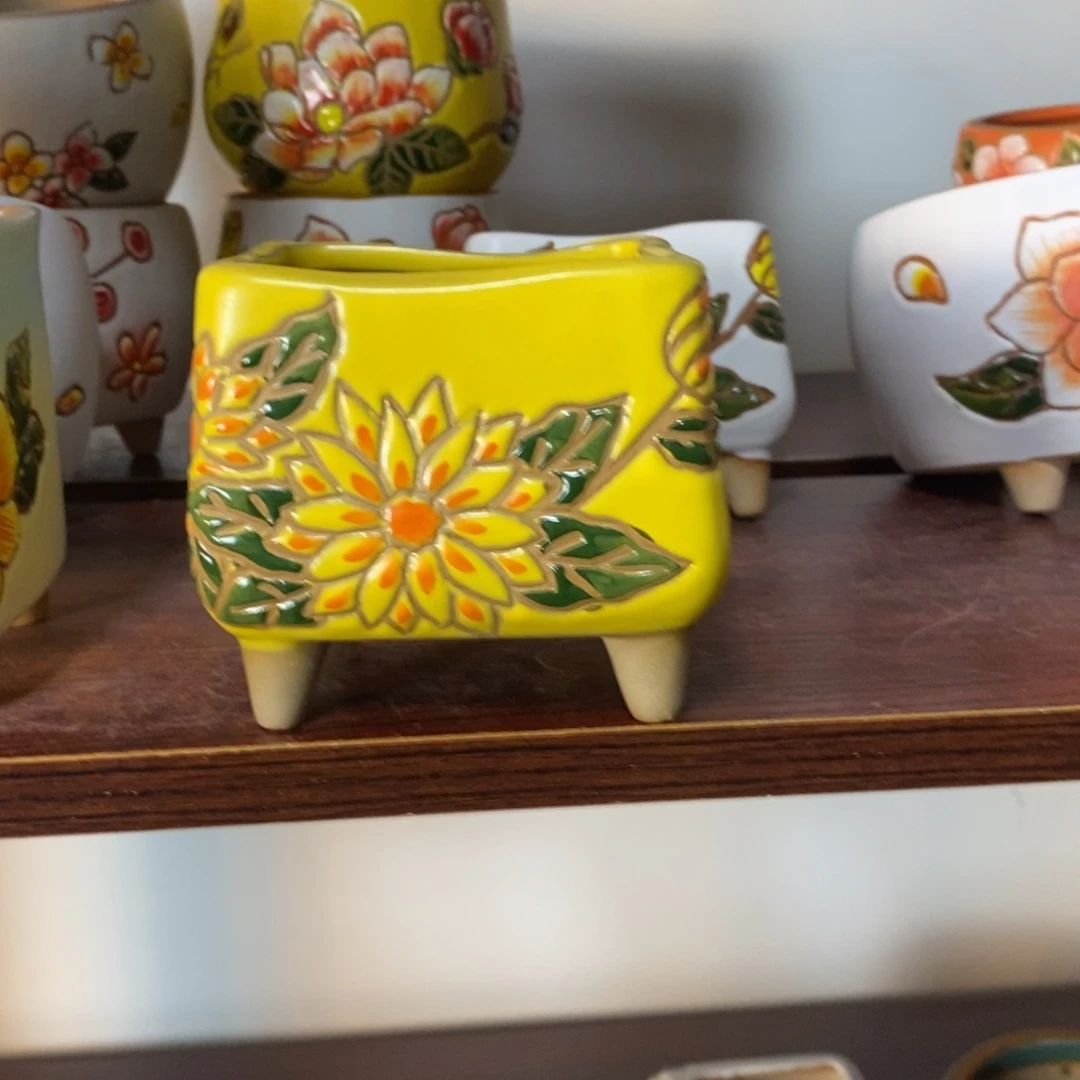 红陶韩式多肉植物花盆