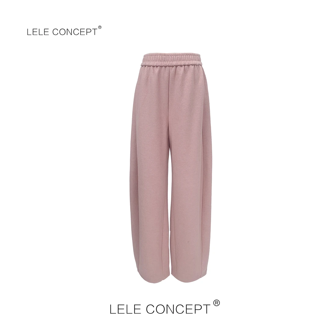 LELE CONCEPT丨舒适百搭休闲风松紧腰阔腿裤K0341