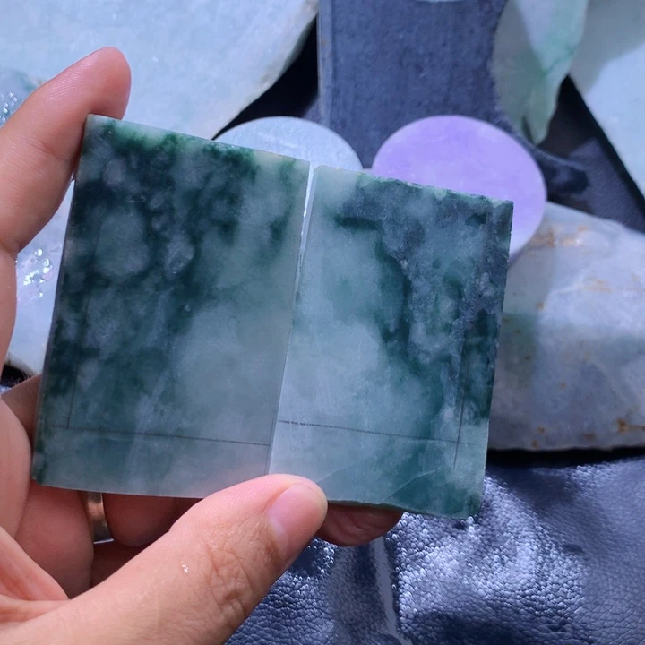 翡翠未镶嵌颈饰光****5缅甸天然翡翠吊坠牌子片料珠子平安扣