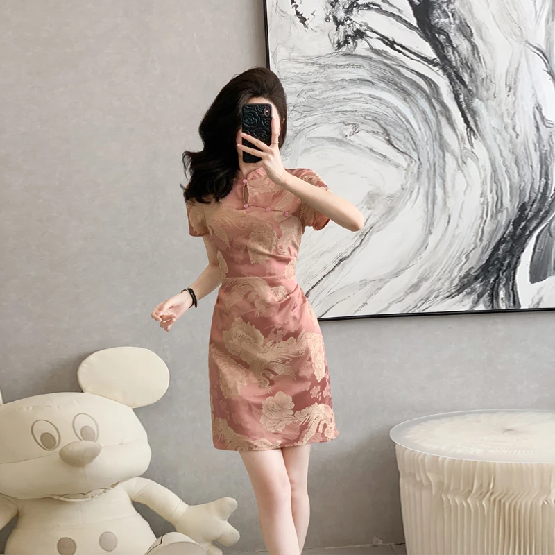 新中式改良旗袍女2025夏季新款国风设计高级感小个子气质连衣裙子