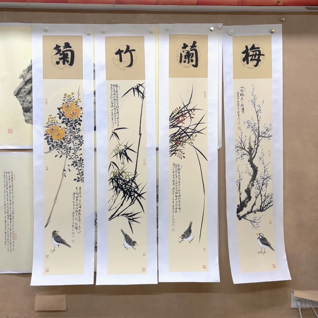 国画手绘国画，花鸟写意