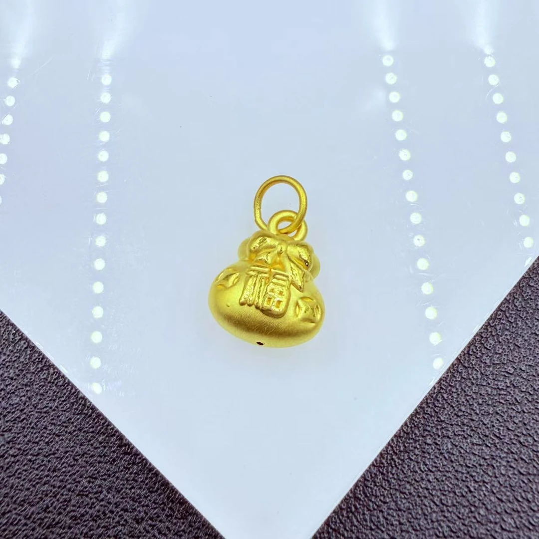 YZ3311-足金福字钱袋子吊坠-(多样性发其一)OQR