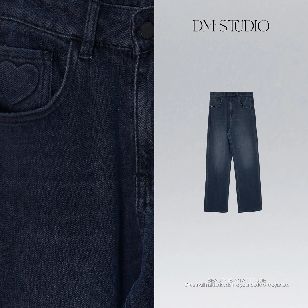 DEDM•STUDIO/气质时尚复古水洗直筒显瘦牛仔裤2508KZ/99992-1