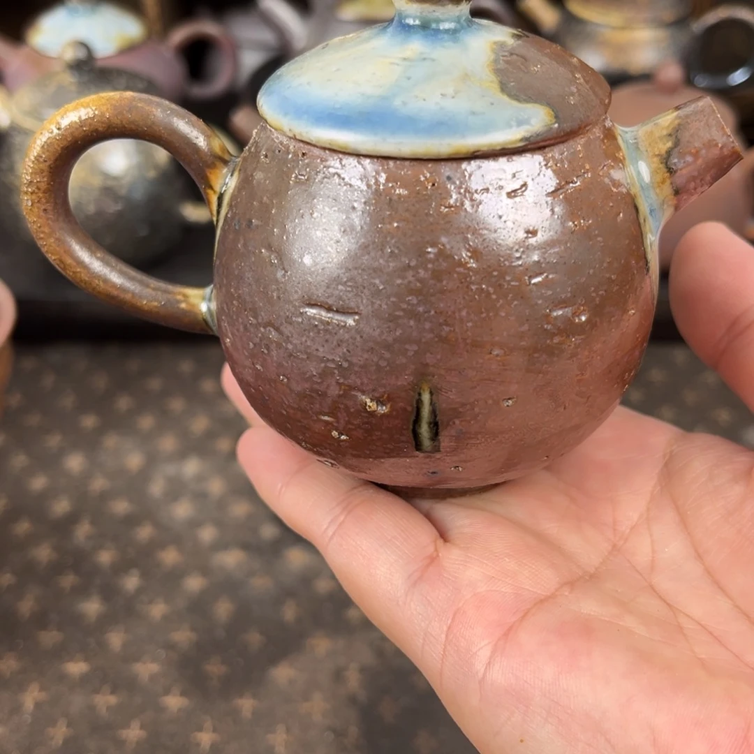 三***清柴烧茶器柴烧茶器