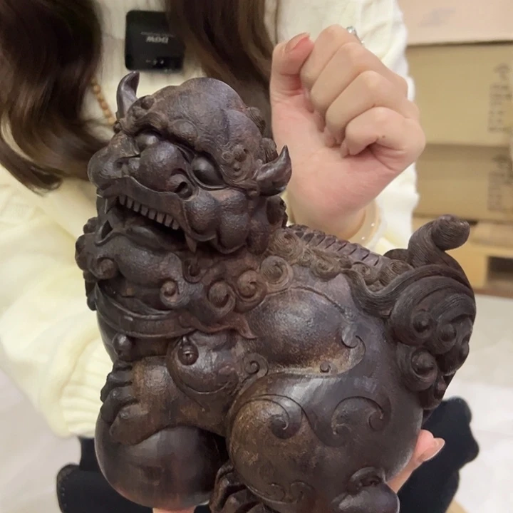 印度小叶紫檀狮子摆件