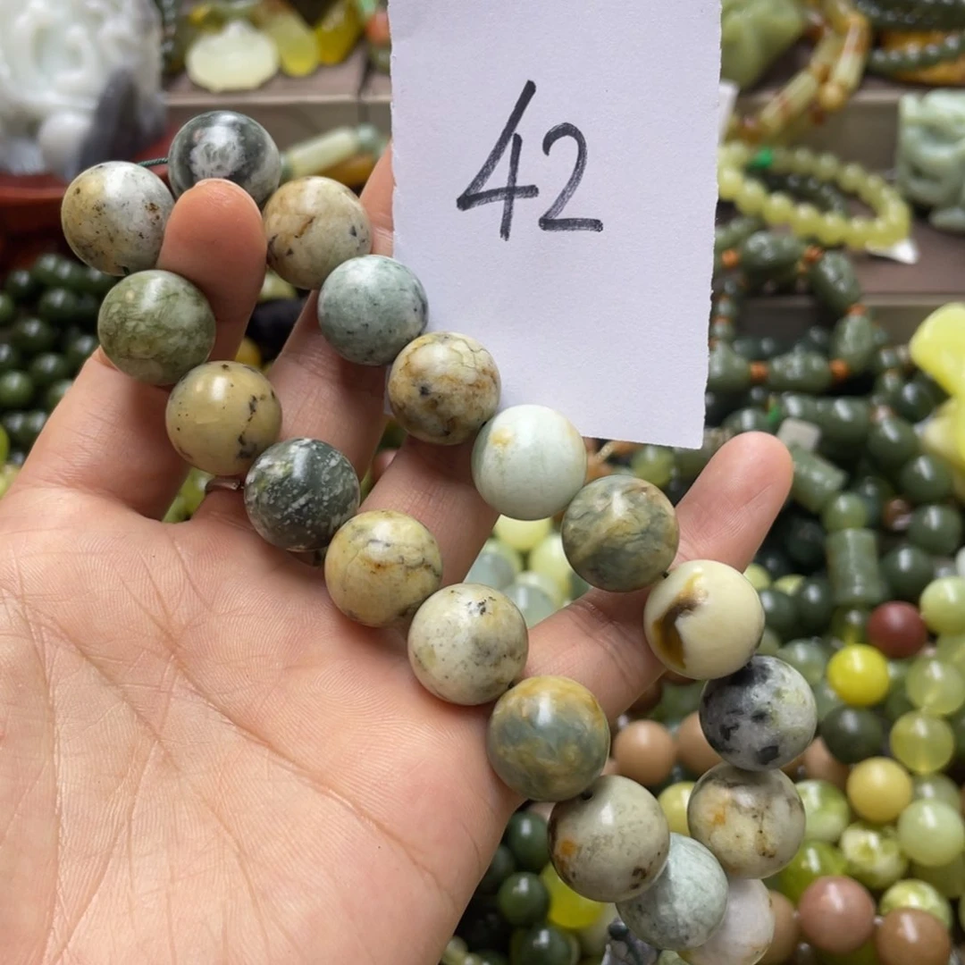 未镶嵌蛇纹石玉手链