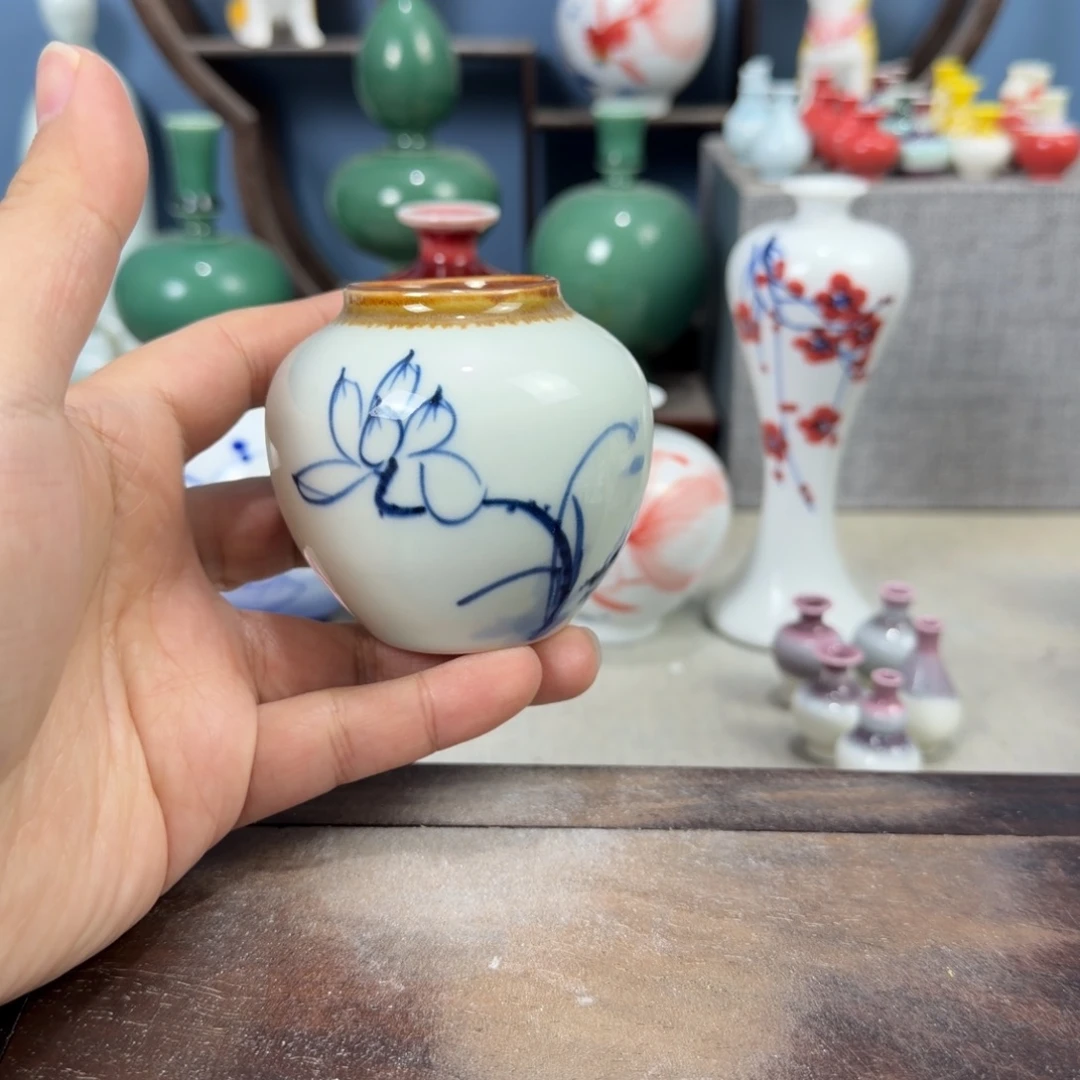陶瓷手工小花器摆件