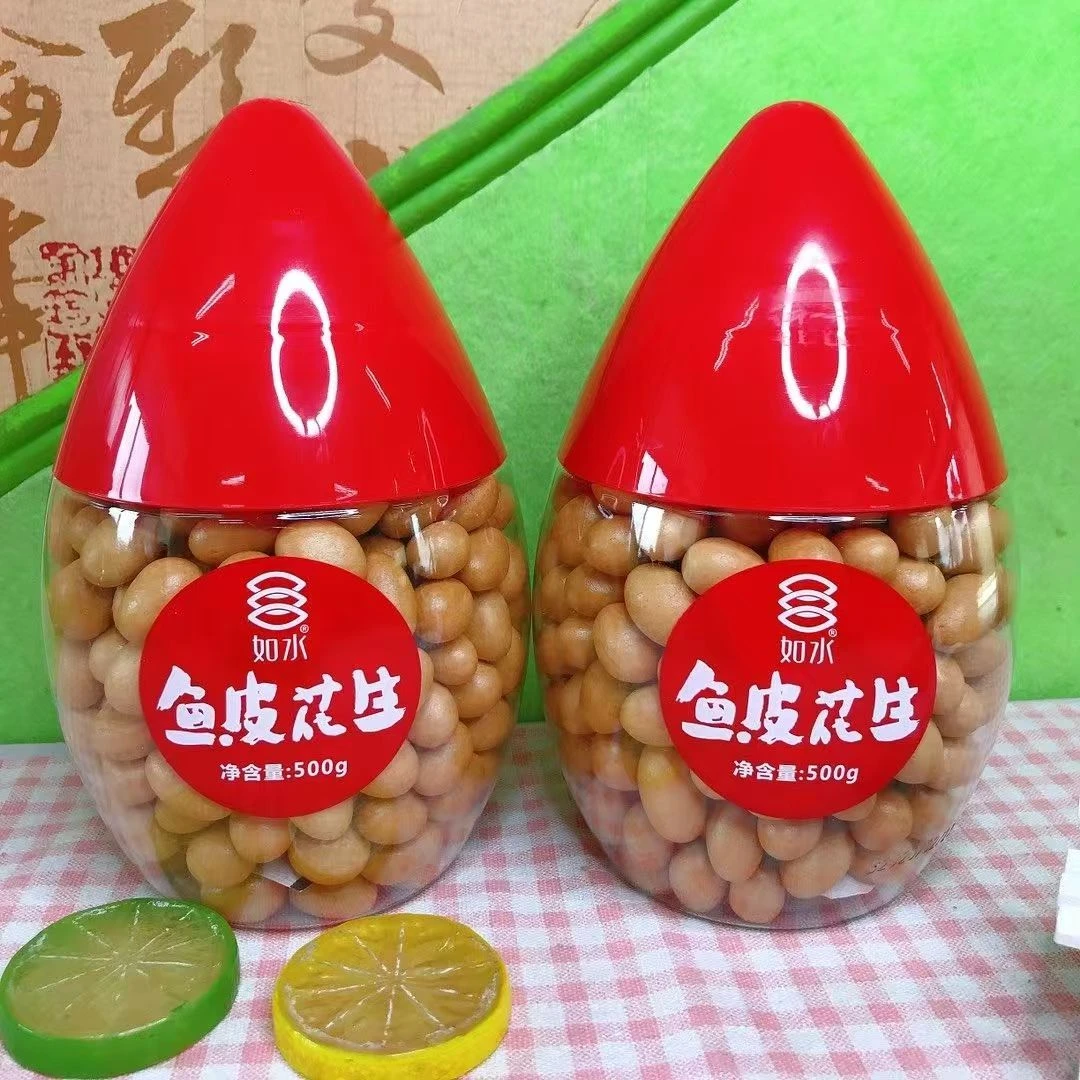 【鲜果速送】如水桶装鱼皮花生（500克）