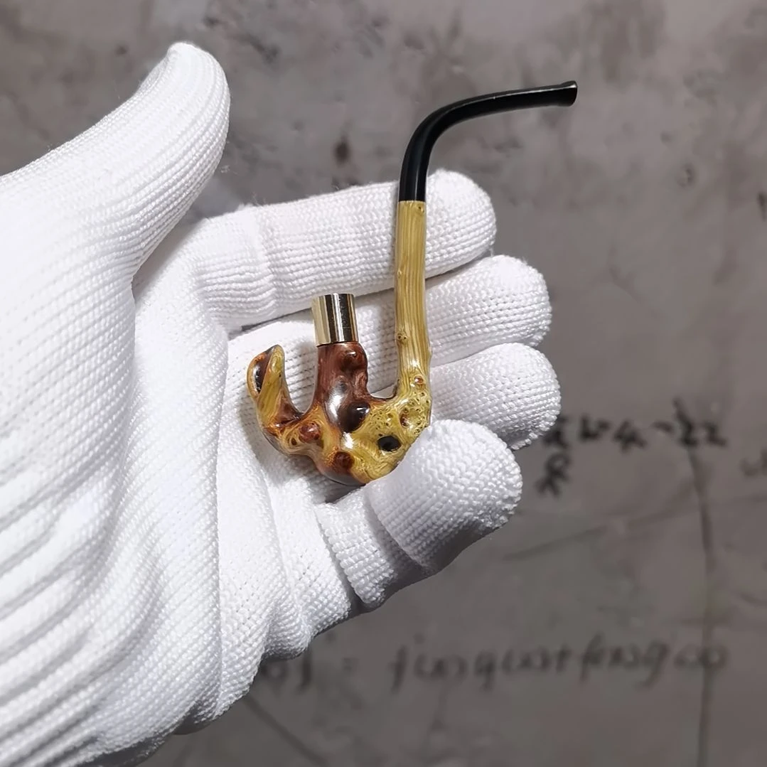 稳定木拼*贵州檬子木手把件烟具