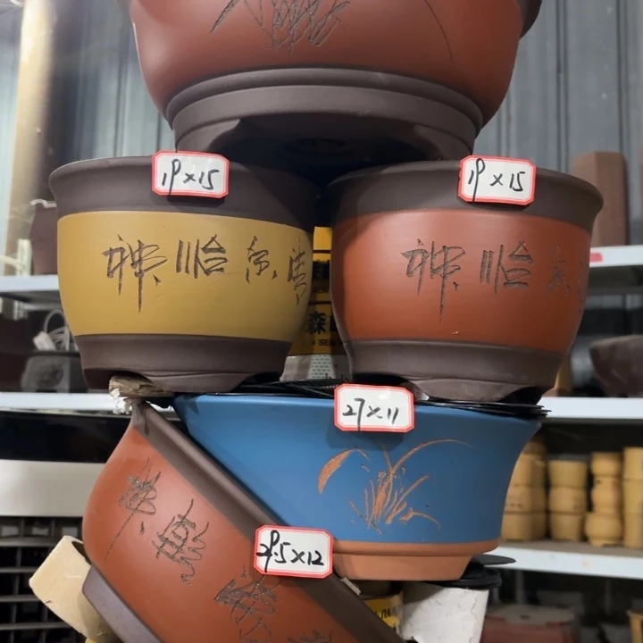 紫砂花盆100-6。