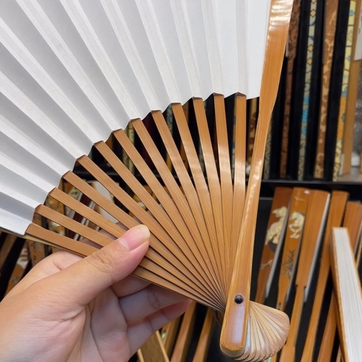 扇子纯手工精工全老川料三合