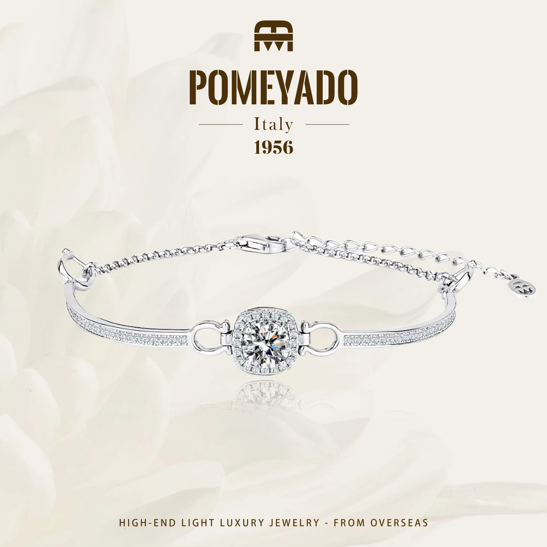 925银莫桑石手链 【克拉之恋】POMEYADO设计师款轻奢手链F1711