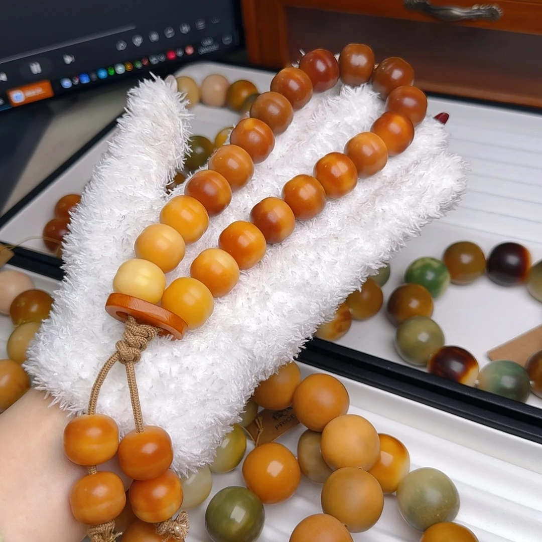 菩提根/象牙果手串年*卡18干磨蛋堡手持默认微微瑕不退