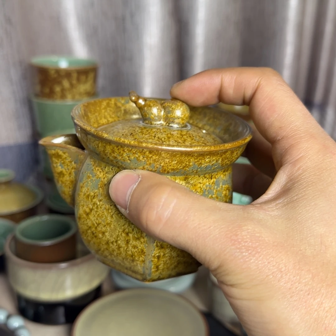 小金茶具青瓷茶具