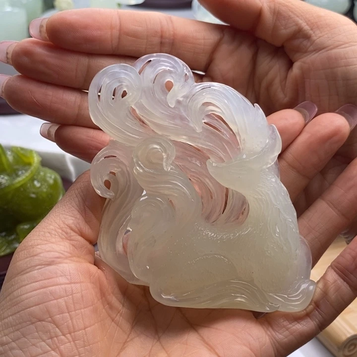 岫玉未镶嵌四大名玉摆件寧