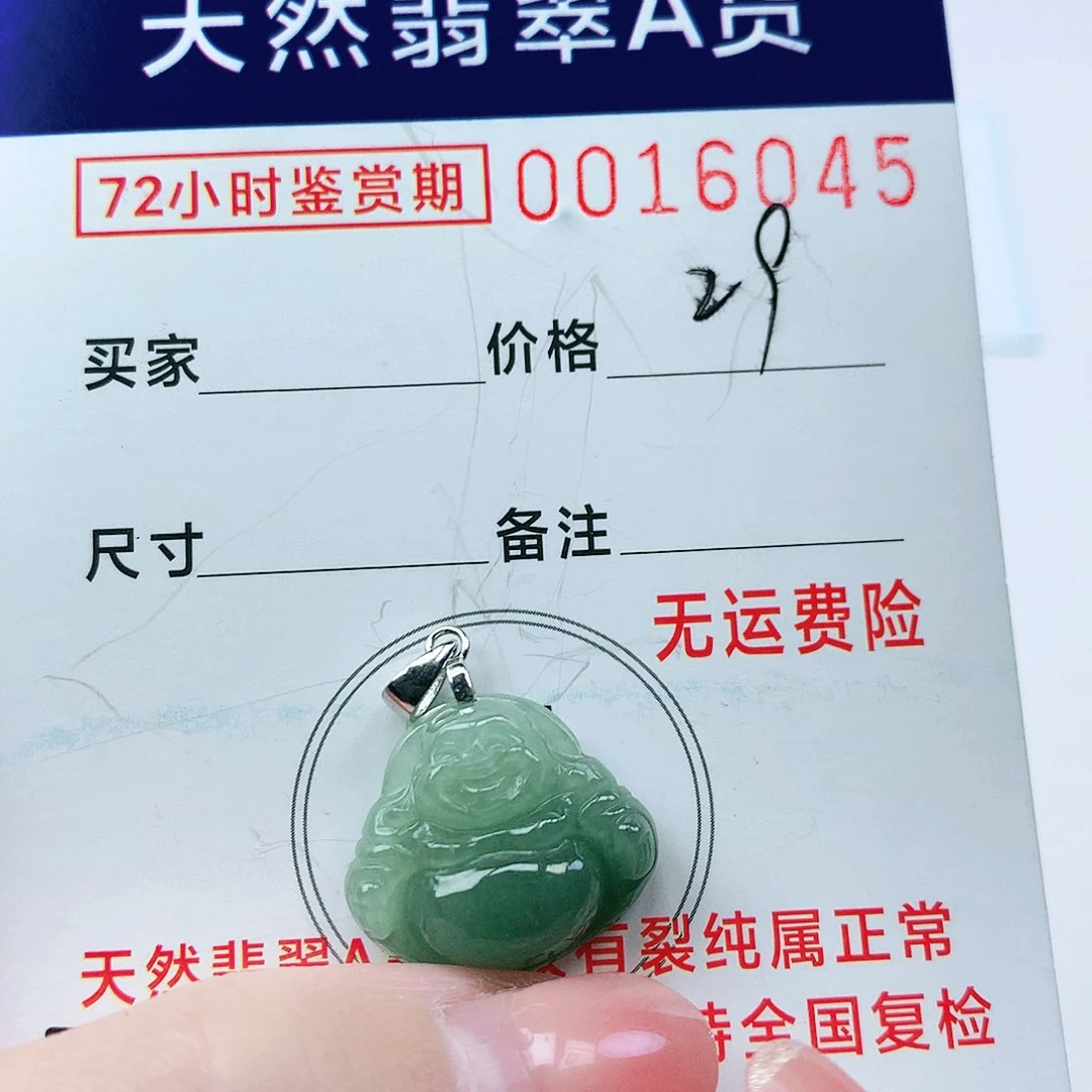 翡翠颈饰银S925镶嵌吊