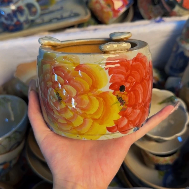 瓷片手工手绘细微不一样