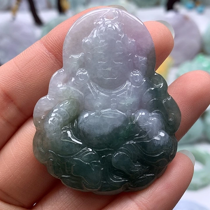 翡翠未镶嵌颈饰黄财神爷福利