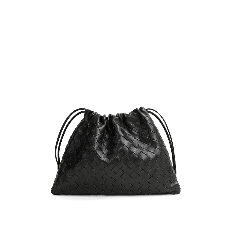 羊皮手工编织垃圾袋手提包 8909