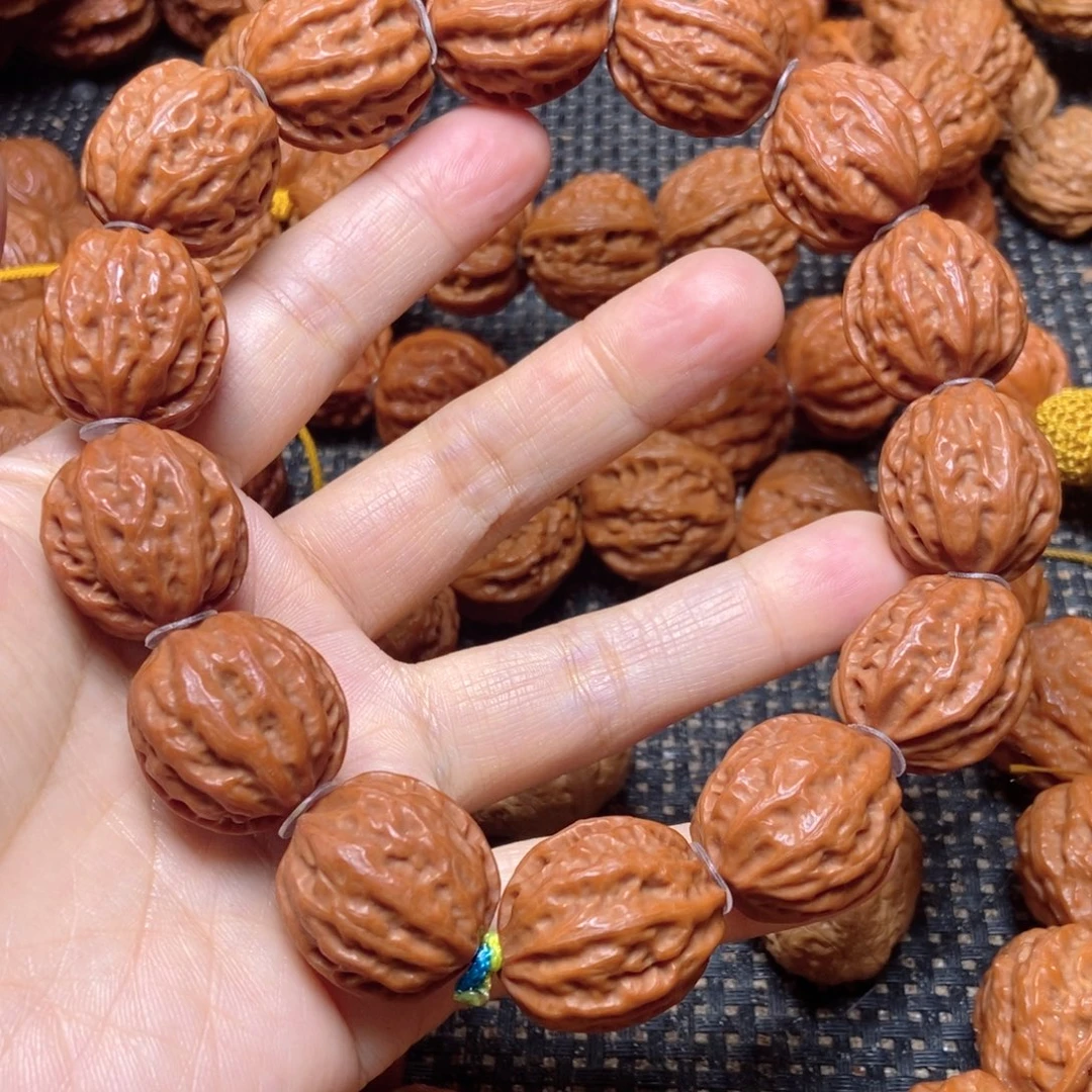 桃核吊坠西瓜八棱手串