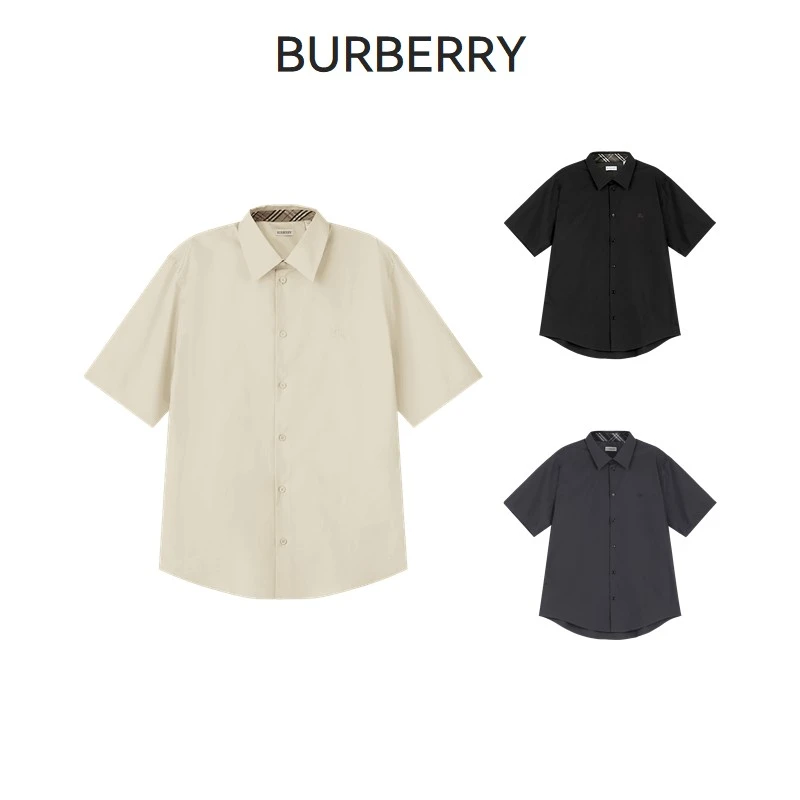 未使用 BURBERRY/博柏利 男士休闲短袖衬衫 81051351