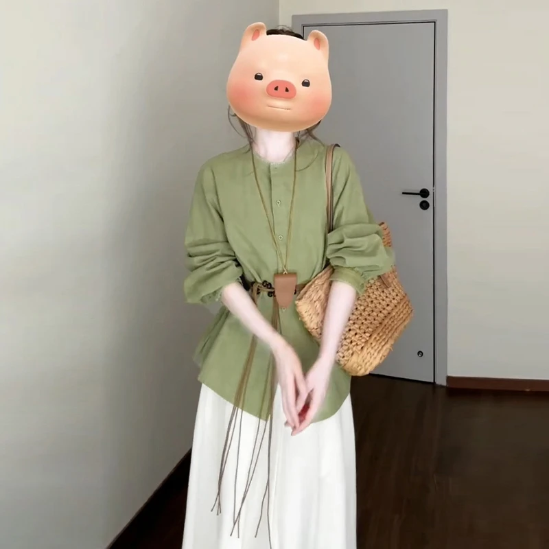 韩系温柔法式高级感气质连衣裙子女2025秋季穿搭气质超火套装长裙