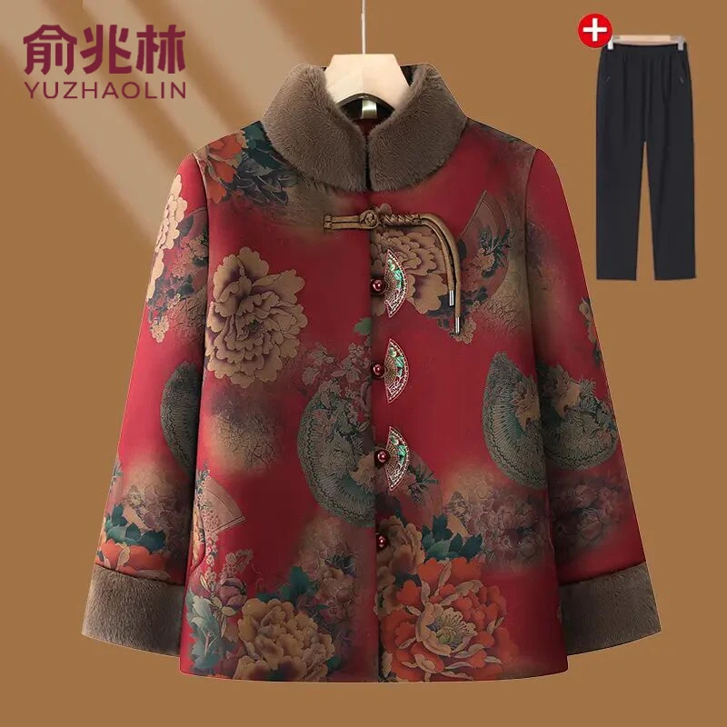 俞兆林奶奶冬装棉袄60岁70老人中老年妈妈服装太太唐装过寿老人