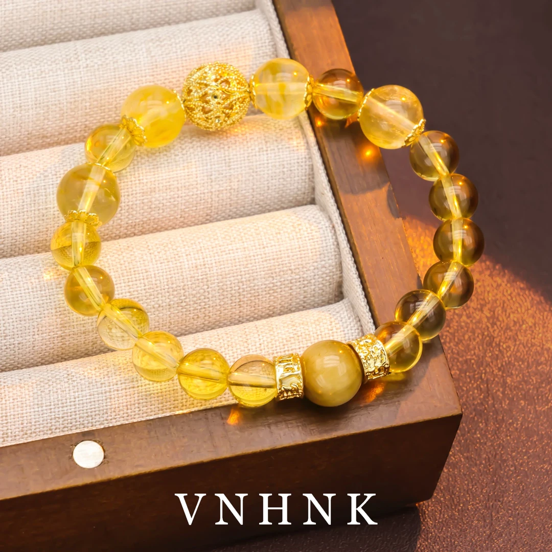 美可儿   R152   黄色(8mm11mm)时尚黄水晶手链