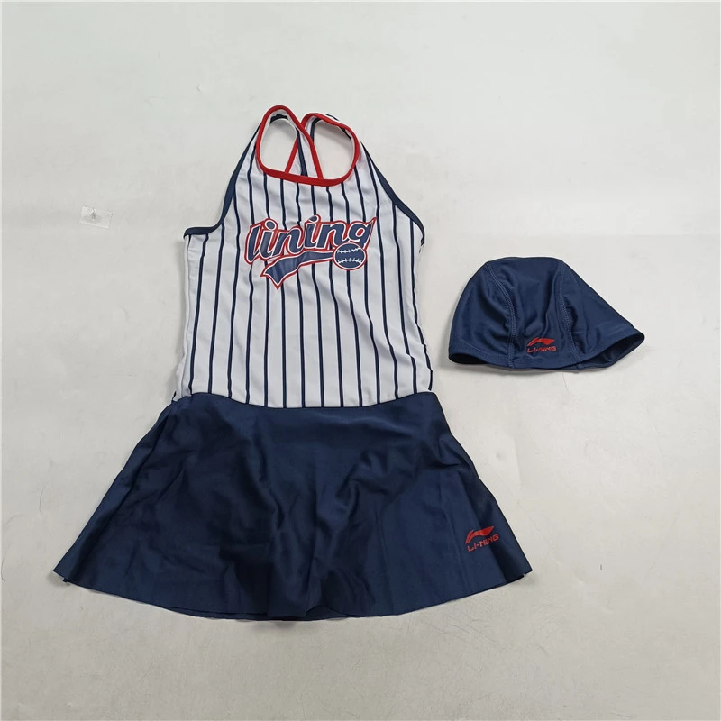 李宁泳衣女童夏运动生活系列时尚透气紧身型连体泳衣YSLP006-