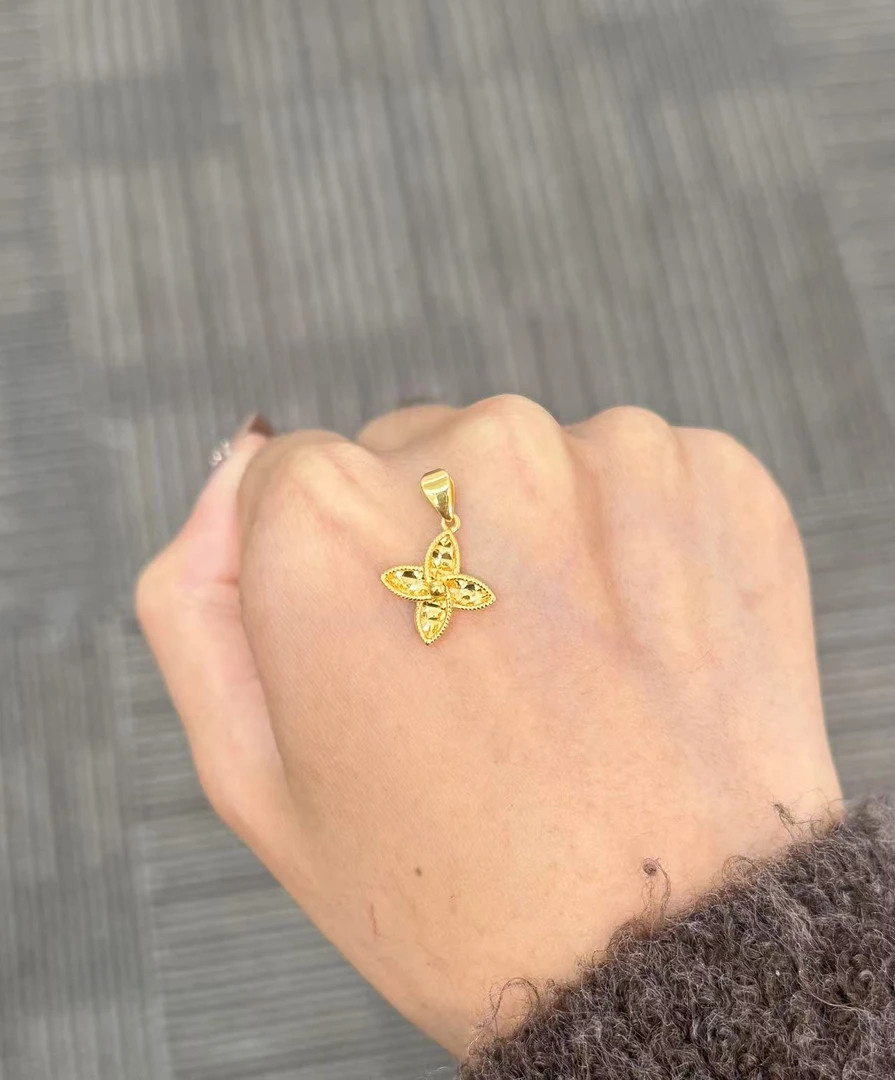 足金999 老花吊坠