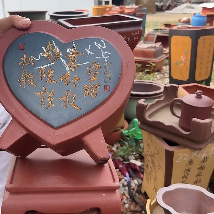 紫砂花盆紫砂花盆盆景盆