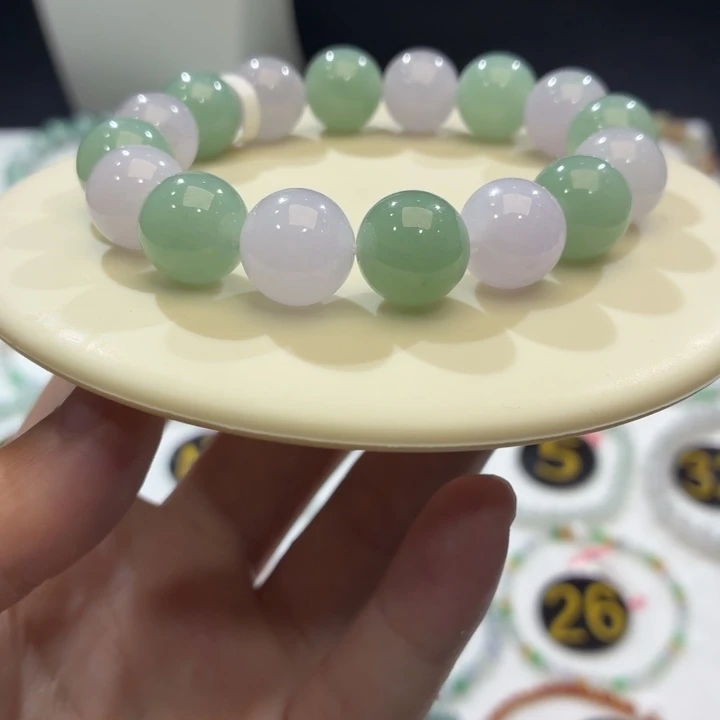 川***南翡翠未镶嵌手链卡13.2