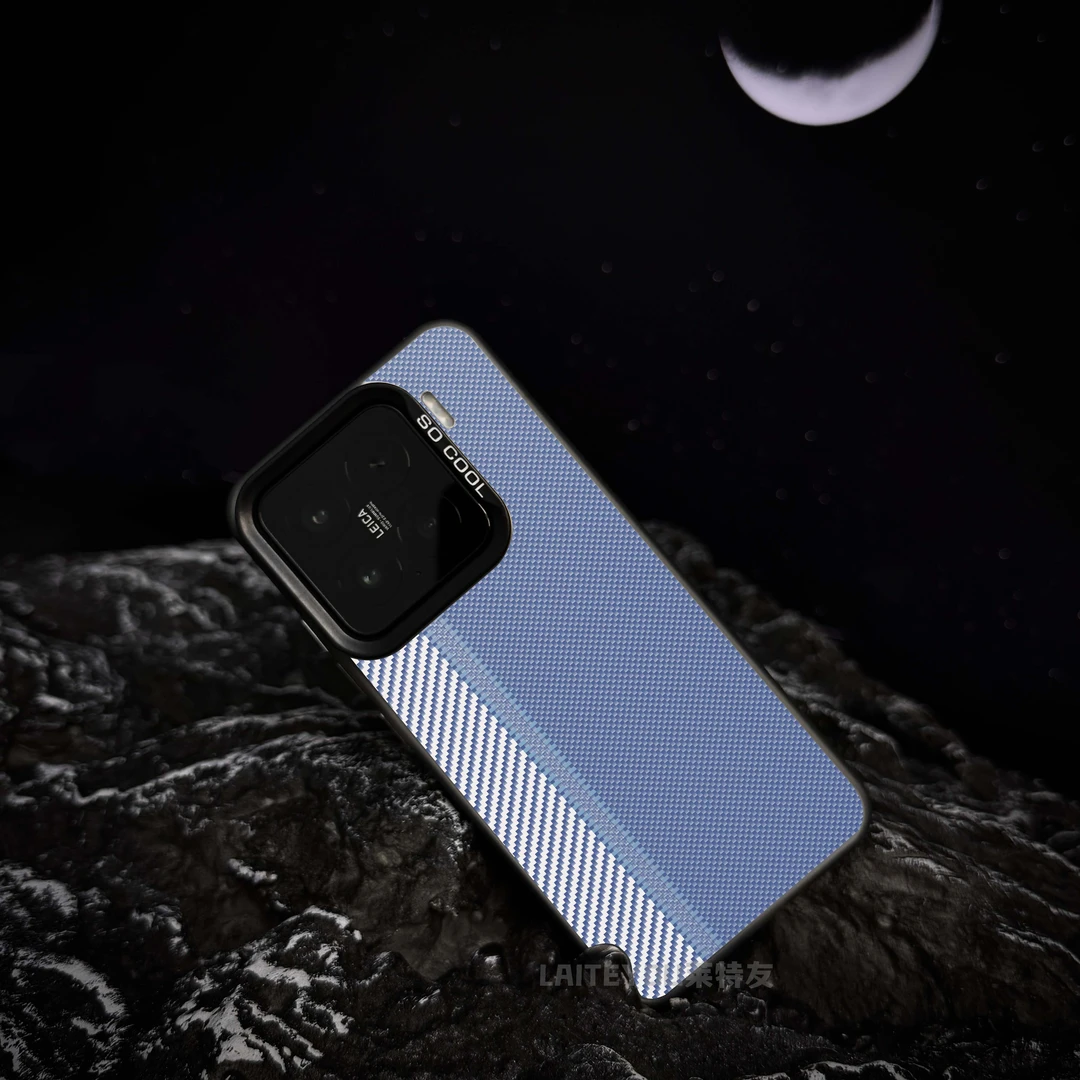 适用小米/华为苹果iqoo荣耀vivo/OPPO磨砂防摔彩银碳纤维纹手机壳