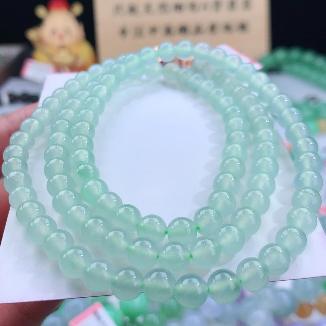 翡翠手链未镶嵌卡6mm