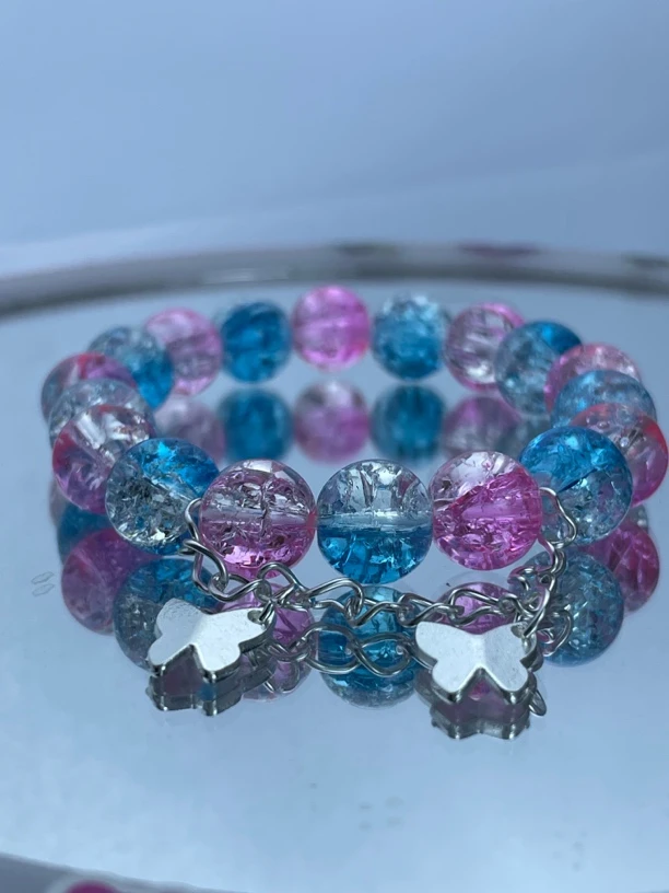 非金属仿水晶手链 琉璃手串时尚百搭手链