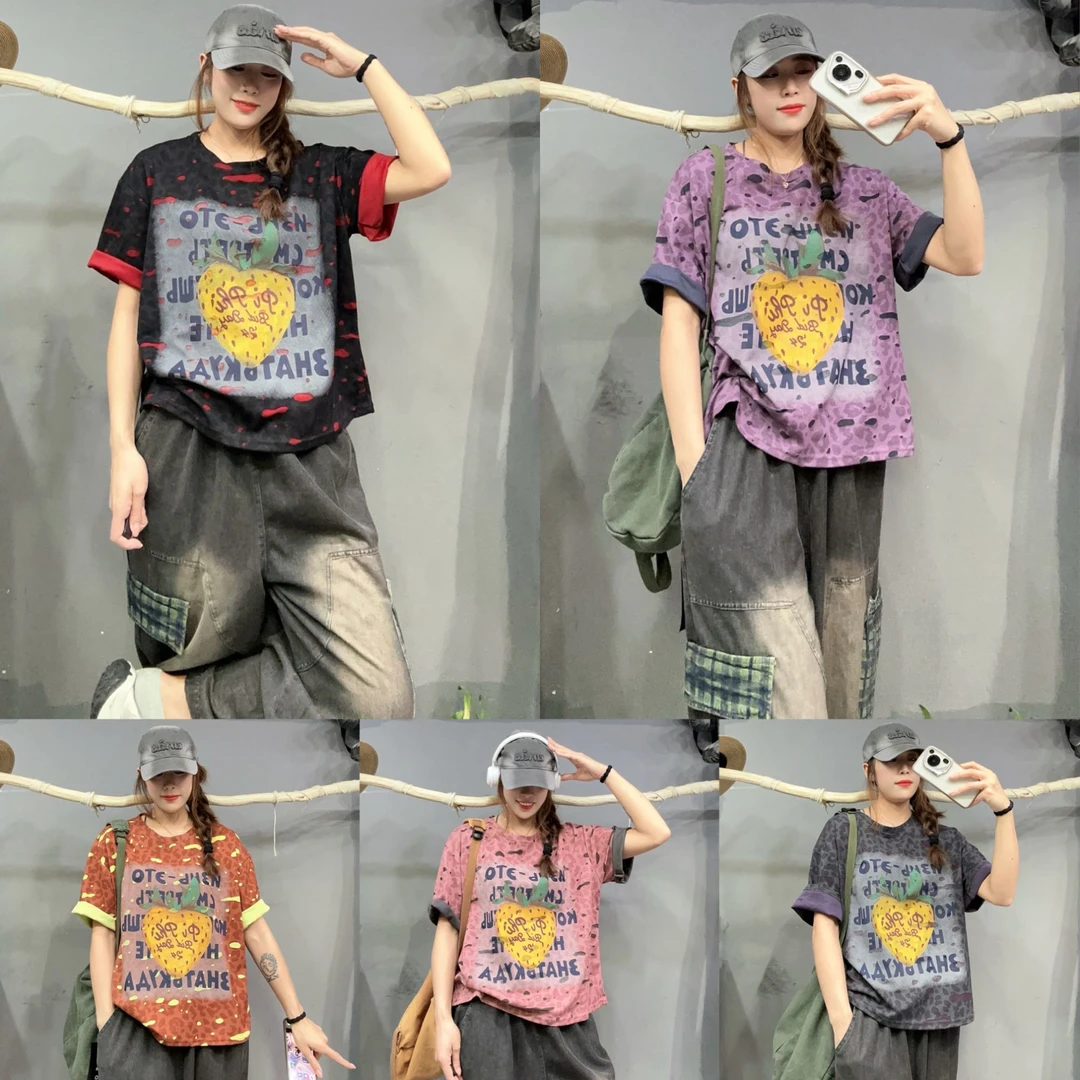 9901年韩版减龄字母印花圆领套头卫衣T恤宽松休闲帽衫女短袖百搭