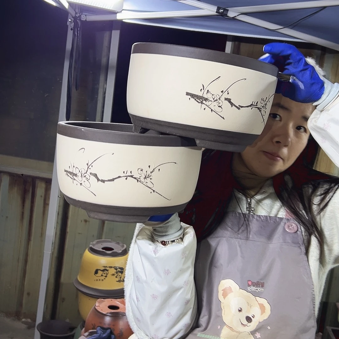 25+25白色绿萝花盆花盆花盆