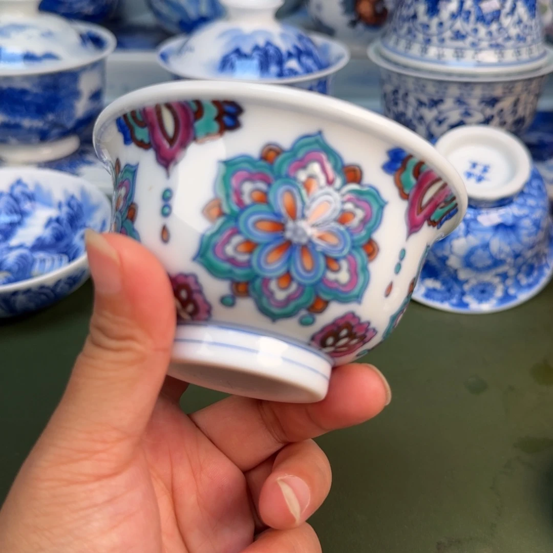 景德镇纯手绘茶具圆圆210