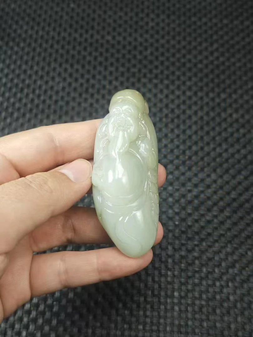 天然和田玉老料精工雕刻佛手把件吊坠吊牌油润细糯1.24清货4