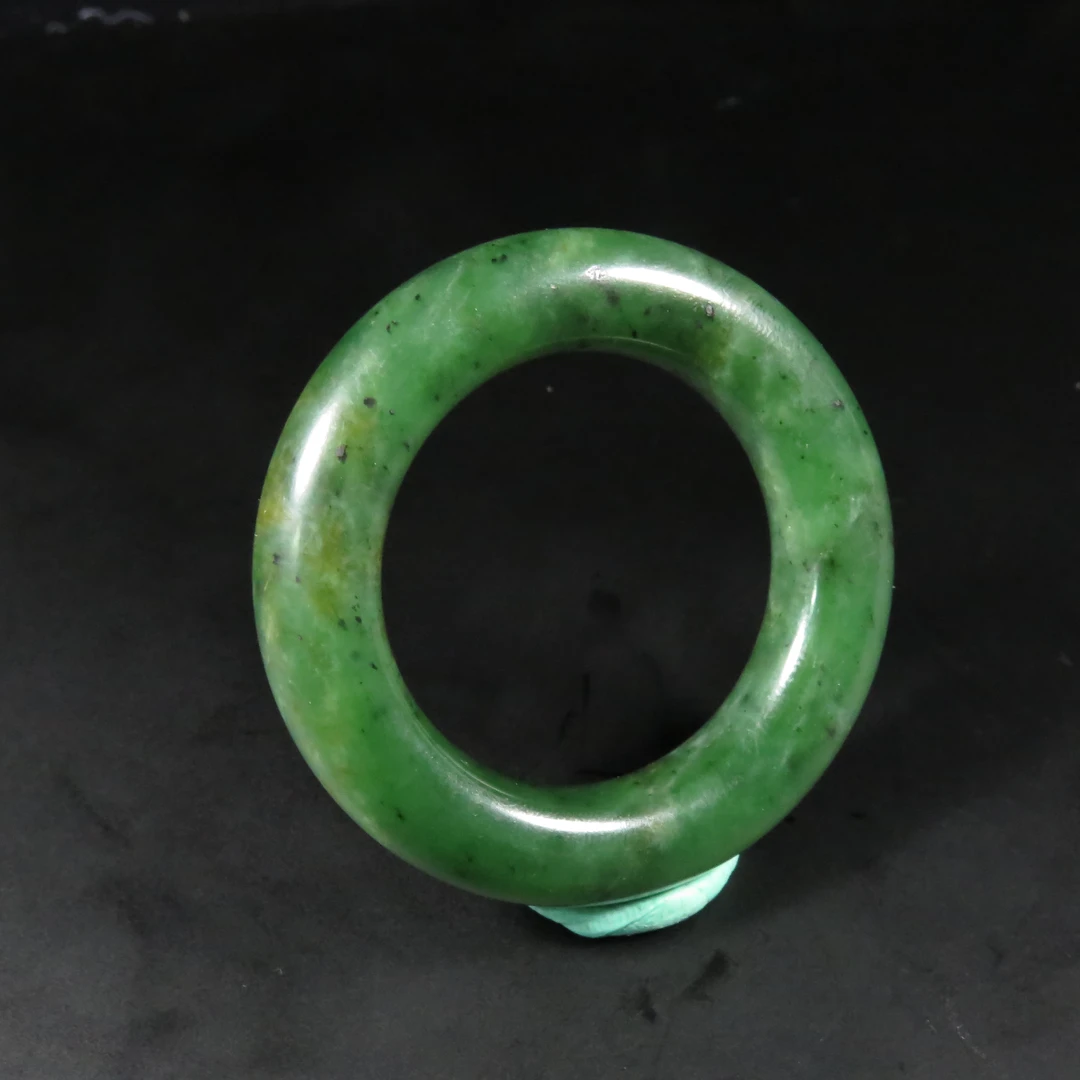 民国碧玉文人环/HY583394/和田玉/槐荫山房