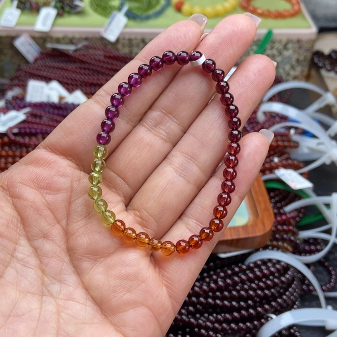 未镶嵌石榴石手串手串4.8