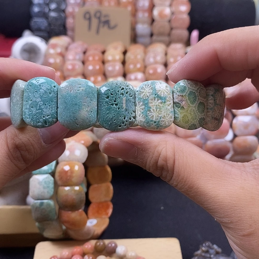 硅化珊瑚（珊瑚玉）未镶嵌手牌 上新3