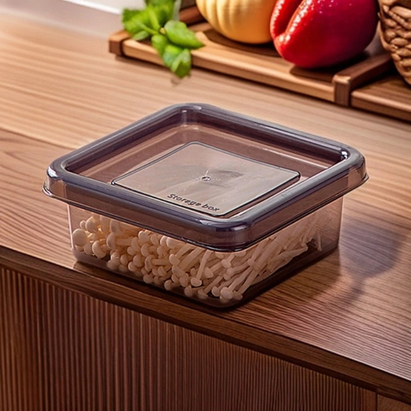 【拍一发六】冰箱透明保鲜盒食品级蓝莓蒜头蔬菜盒密封分类储物盒