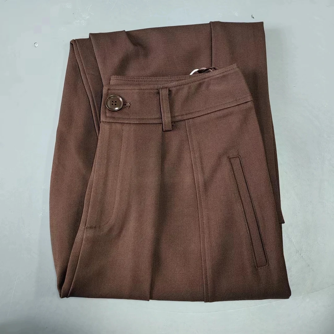 【南油玲姐】深咖色男友裤新款休闲裤5656-2