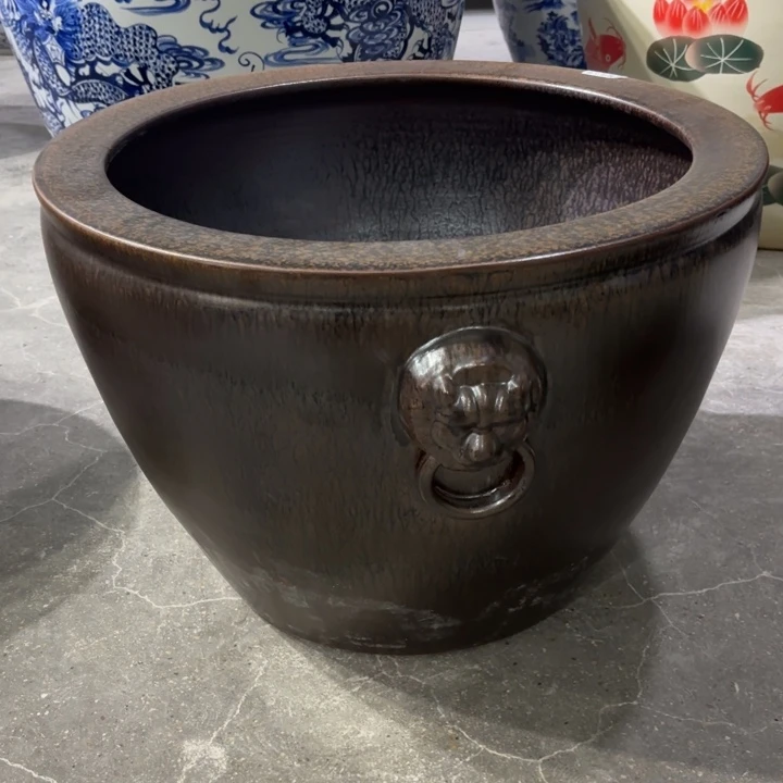 古铜带狮子头口径63高度42