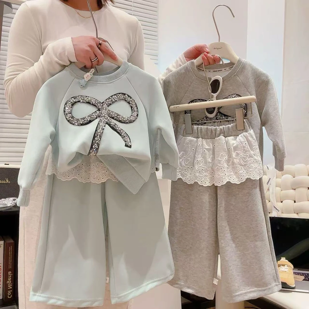 2025春季爆款女儿童卫衣套装韩版公主风上衣长袖裤子运动风两件套