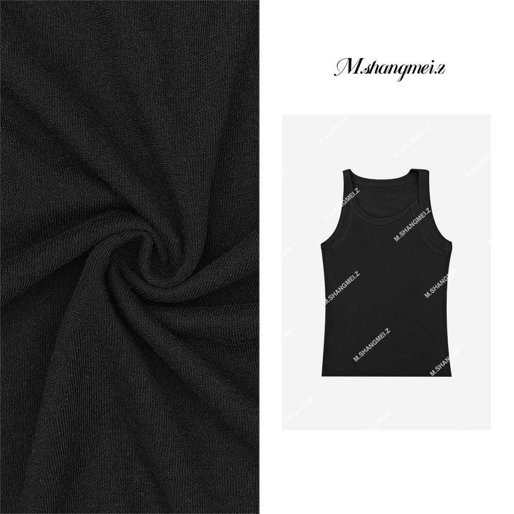 M.SHANGMEI.Z/沐熙【左右不一】美大哥洋气显瘦舒适百搭背心X062603