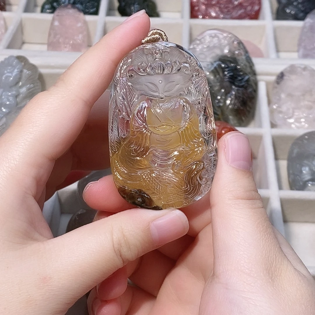 颈饰未镶嵌水晶黄胶花