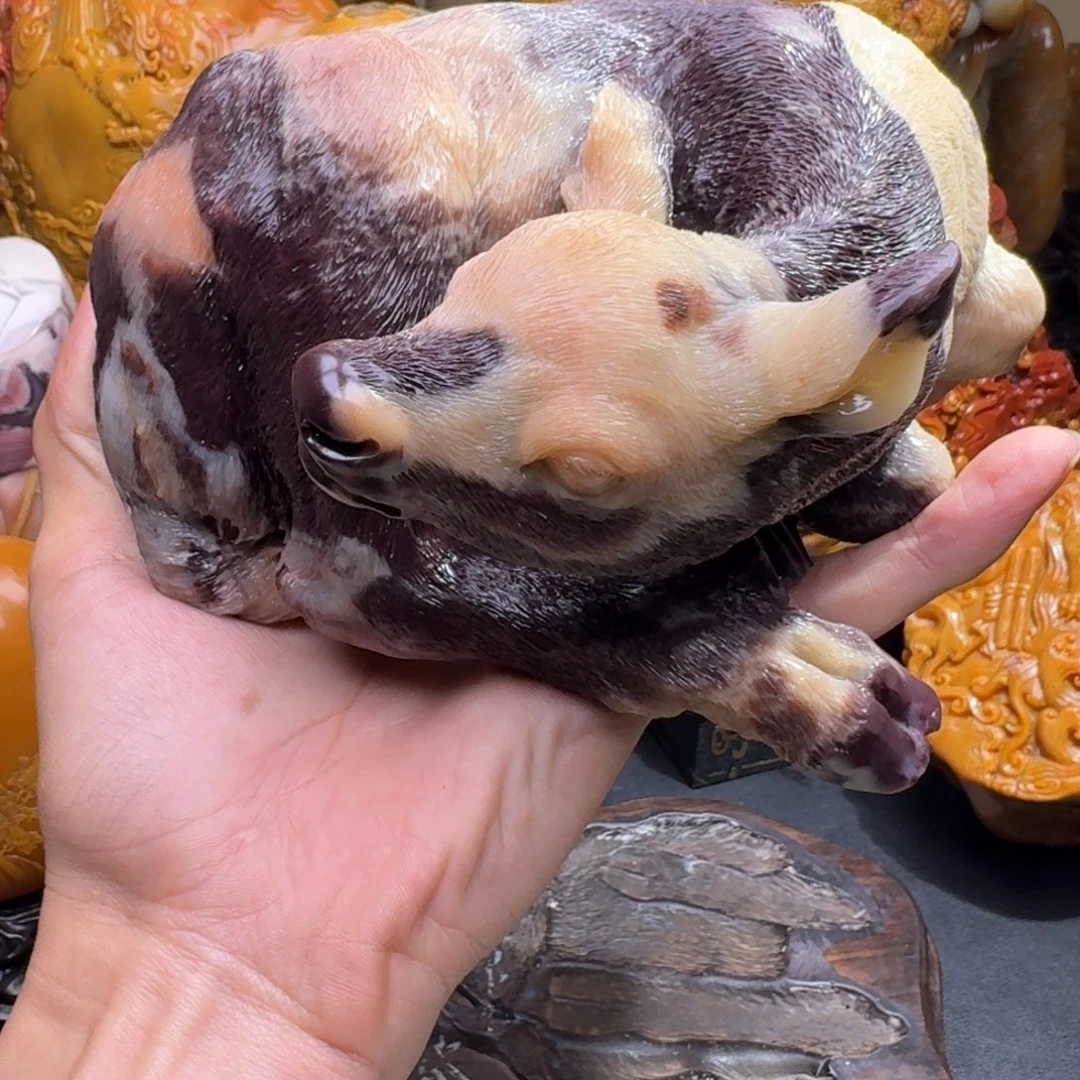 风***5寿山石手工艺作品 巧色巧雕