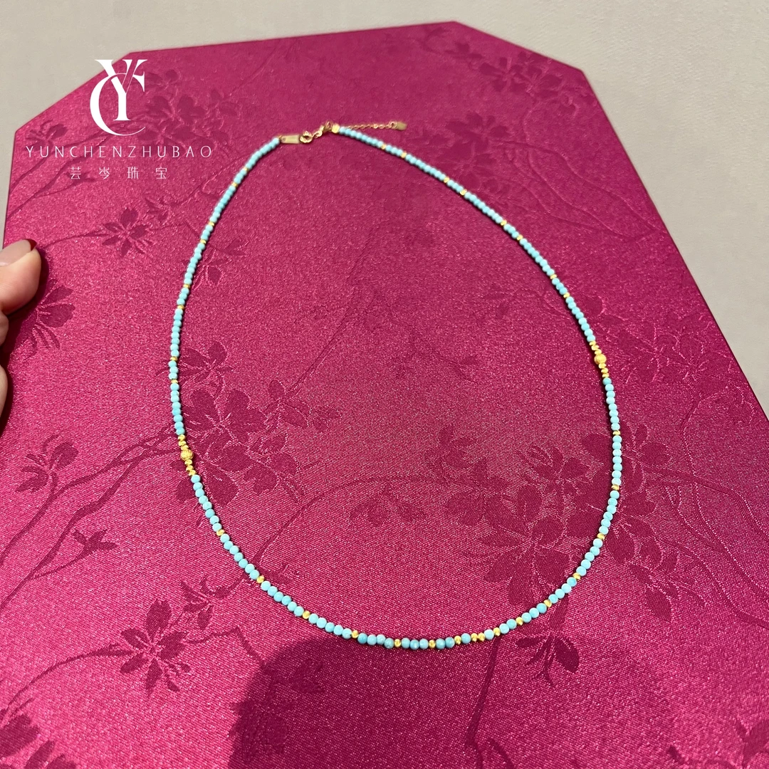 绿松石18k金项链00346